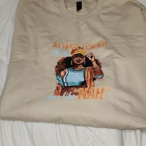 Beige Graphic Sweatshirt with Colorful Print